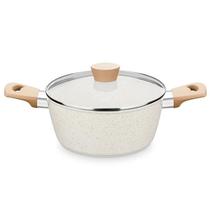 Panela Caçarola Carmela Vanilla 2,4 Litros 20cm Ceramic-Flon em Alumínio 8463 MTA Panela Caçarola Carmela Vanilla 2,4 Litros 20cm Ceramic-Flon em Alumínio 8463 MTA