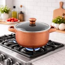 Panela Caçarola Cerâmica 16cm Duo Ceraflame Tampa Vidro