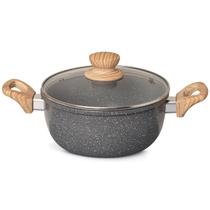 Panela Caçarola Cerâmica Marble Antiaderente Alumínio 7,5L 28cm Dark Grey 138299.02 Oster