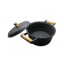Panela Caçarola de Ferro Fundido 18 e Cabo de Madeira 1.6Lts - Ø 17.5