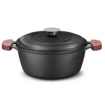 Panela Caçarola de Ferro Fundido 4,0 Litros 24cm com Alças de Silicone para Forno/Fogão 8411 MTA Panela Caçarola de Ferro Fundido 4,0 Litros 24cm com Alças de Silicone para Forno/Fogão 8411 MTA