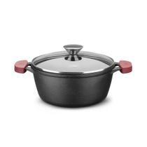 Panela Caçarola de Ferro Fundido com Tampa de Vidro N24 Capacidade 4L Forno e Fogão MTA - 8342 Panela Caçarola de Ferro Fundido com Tampa de Vidro N24 Capacidade 4L Forno e Fogão MTA - 8342