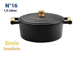 Panela Caçarola De Ferro N16 1,5 Litros Com Tampa Ferro Envio Imediato