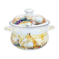 Panela Caçarola Esmaltada Nº 22 Cake Vintage Cozinha Retrô Aço Fogão Gás Elétrico e Indução