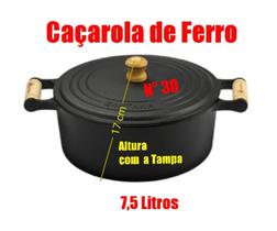 Panela Caçarola Ferro N30 / 7,5 Litros Postagem Rápida Panela Caçarola Ferro N30 / 7,5 Litros Postagem Rápida