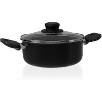 Panela Caçarola Gourmet com Tampa de Vidro Antiaderente de Alumínio 2,7L 20cm Multiflon