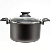 Panela Caçarola Grande Caldeirão 22 - Alumínio Antiaderente Não Gruda e Não Descasca - Perfeito para Feijoada 4/6 Pessoas