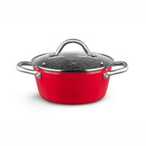 Panela Caçarola Granito Stoneflon N28 Tampa de Vidro MTA Panela Caçarola Granito Stoneflon N28 Tampa de Vidro MTA