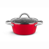 Panela Caçarola Granito Stoneflon N28 Tampa de Vidro MTA Panela Caçarola Granito Stoneflon N28 Tampa de Vidro MTA