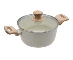 Panela caçarola indução antiaderente c/tampa de vidro 28cm - DOLCE HOME