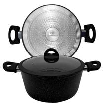 Panela Caçarola Indução Preto Antiaderente Cerâmica 24 cm Não Gruda Casambiente Panela Caçarola Indução Preto Antiaderente Cerâmica 24 cm Não Gruda Casambiente