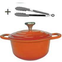 Panela Caçarola Laranja Cerâmica 28cm 7,0litros 4mm Chef Florença