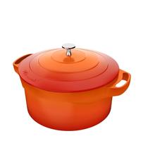 Panela Caçarola Le Cook com Revestimento Cerâmico Laranja 20Cm LC1802