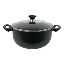 Panela Caçarola Leve Antiaderente C/ Tampa De Vidro Nº 24 Panela Caçarola Leve Antiaderente C/ Tampa De Vidro Nº 24