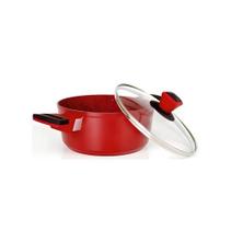 Panela caçarola maxchef ultra antiaderente stonechef 1.7l ruby indução 18cm