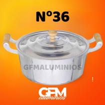 Panela Caçarola n36 Grande em alumínio batido Fundido grosso/ 11,5 Litros Cozinha