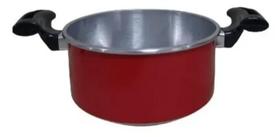 panela cacarola de aluminio 35l vermelho c revestimento em ...