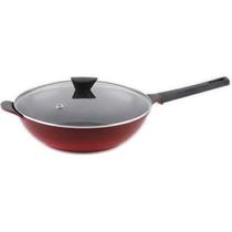 Panela Caçarola Wok Amie De 34Cm Vermelha Neoflam