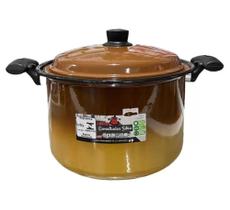 Panela Caldeirão 7 Litros Esmaltada Com Tampa Bojuda Panela