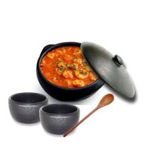 Panela Capixaba Barro Preto 2,0 Litros 2 Cumbucas Panela Capixaba Barro Preto 2,0 Litros 2 Cumbucas