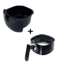 Panela + Cesta Preta Air Fryer Philips Walita Ri9217 Ri9220 Original