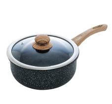 Panela com Revestimento Ceramico Ganilite Preto e Fundo de Indução 24cm 3,5L - Wolff