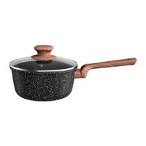 Panela com Tampa ColorStone Wooden 18 cm - Preta - Euro Home Panela com Tampa ColorStone Wooden 18 cm - Preta - Euro Home