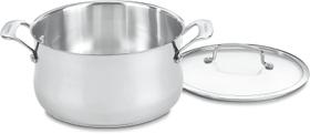 Panela Cuisinart Contour 6L em Aço Inoxidável com Tampa de Vidro Panela Cuisinart Contour 6L em Aço Inoxidável com Tampa de Vidro