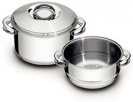 Panela Cuscuz Cuscuzeira Inox 2 Pçs 16cm Tramontina 65500300