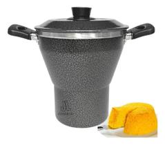 Panela Cuscuzeira Craqueada Grande N20 Alumínio + Barata - Panela Cuscuzeira Craqueada Grande N20 Alumínio + Barata -