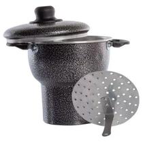 Panela Cuscuzeira Nordestina Na Cor Craqueado Preto Nº 14 Panela Cuscuzeira Nordestina Na Cor Craqueado Preto Nº 14