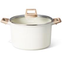 Panela de 7,5 L CAROTE antiaderente granito branco com tampa Panela de 7,5 L CAROTE antiaderente granito branco com tampa