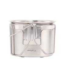 Panela de aço inoxidável para sobrevivência ao ar livre