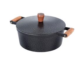 Panela De Alumínio Fundido Batido Preto Craquelado Nº 26 Panela De Alumínio Fundido Batido Preto Craquelado Nº 26