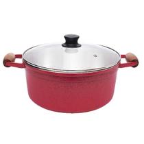 Panela De Alumínio Fundido Grosso Avulsa 1,3l Vermelha Pig Cabo Madeira Panela De Alumínio Fundido Grosso Avulsa 1,3l Vermelha Pig Cabo Madeira