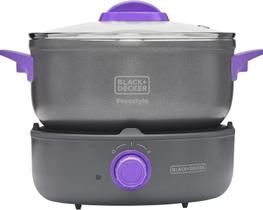 Panela De Arroz Eletrica Com Cooktop Freestyle Pc700 700W 220V 2,5L Black Decker