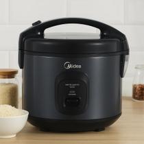 Panela de Arroz Elétrica Midea 3L 5 Xícaras Preta Inox