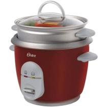 Panela de Arroz Oster 1,4L (6 xícaras) com Vaporizador - Vermelha Panela de Arroz Oster 1,4L (6 xícaras) com Vaporizador - Vermelha