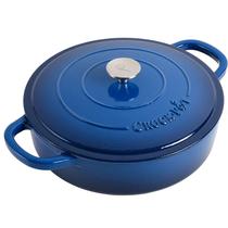 Panela de barro Braiser Crock-Pot Ferro fundido esmaltado artesanal 5L azul