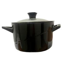 Panela de Cerâmica Refratária 2litros Cozinha 21cm Preto Panela de Cerâmica Refratária 2litros Cozinha 21cm Preto