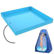 Panela de chuveiro portátil ANTEQI Dobrável 102x102x10 cm Base de PVC