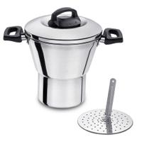 Panela de Fazer Cuscuz Remaza N14 Alumínio Polido