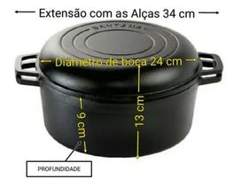 Panela De Ferro Frigideira 24 -Dupla função -(Envio Imediato) Eficaz - Santana Linha Profissional