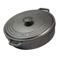 Panela De Ferro Fundido 3,9 L Risoto Risoteira 28 Cm Com Tampa