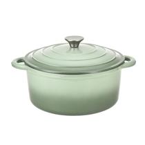 Panela de Ferro Fundido Esmaltada Hamilton Beach 5,5 Qt Verde Sálvia