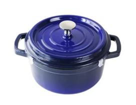 Panela de Ferro Fundido Esmaltado, Cozimento doméstico e antiaderente, Fogão Gás e Indução 24cm CE07 - C&E Kitchenware