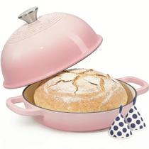 Panela de ferro fundido esmaltado Umite Chef 6 qt rosa Panela de ferro fundido esmaltado Umite Chef 6 qt rosa