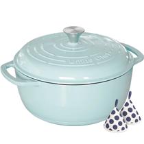Panela de ferro fundido esmaltado Umite Chef 6QT azul Panela de ferro fundido esmaltado Umite Chef 6QT azul