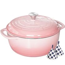 Panela de ferro fundido esmaltado Umite Chef 6QT rosa Panela de ferro fundido esmaltado Umite Chef 6QT rosa