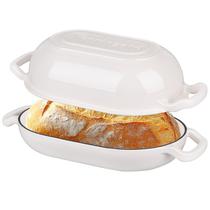 Panela de ferro fundido para pão VORRINGARD 5 qt, branca